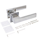 Ручка дверная Аллюр Ринго SC матовый хром_2