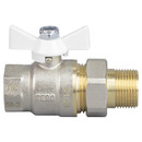 Кран шаровый со сгоном TEBO ВР-НР 1/2" бабочка_2