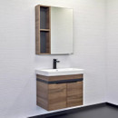 Тумба подвесная Comforty Соло 70 дуб тёмно коричневый с раковиной Адриана 70_2