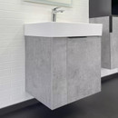Тумба подвесная Comforty Асти 60П с раковиной CF3WL032 бетон светлый_2
