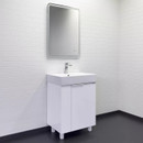 Тумба напольная Comforty Асти 60Н с раковиной CF3WL032 белый глянец_2