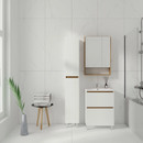 Тумба напольная Viant Мальта 60 с раковиной COMO 60 белый глянцевый/дуб вотан_2