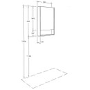 Зеркало шкаф Акватон Сканди 55 белый/дуб рустикальный