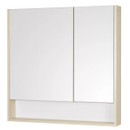 Зеркало шкаф Акватон Сканди 90 дуб верона/белый глянцевый_2