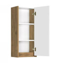 Шкаф пенал подвесной Акватон Сканди 35 дуб рустикальный/белый глянцевый_2