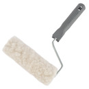 Валик с ручкой 180мм натуральный мех, ядро 42мм, ворс 14мм, неразборный Марта_2