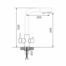 Смеситель для кухни с подлючением к фильтру Shevanik черный S328H_2