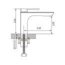 Смеситель для раковины Shevanik S8501T оружейная сталь_2