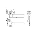 Смеситель для ванны Fmark с лейкой и шлангом сатин FS8224_2