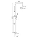 Душевая система с тропическим душем Shevanik S9936 хром_2