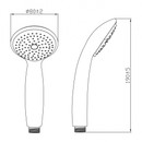 Лейка для душа 1 режим 80мм хром GA1407 Gross aqua