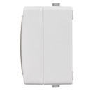 Розетка одноместная накладная с заземлением с крышкой Вуокса серая IP54 TDM_2