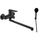 Смеситель для ванны Esko с лейкой и шлангом черный BRS31B_2