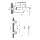 Смеситель для ванны Haiba HB60505-3 оружейная сталь