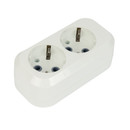 Колодка 2 гнезда с заземлением 16А 250 В IP20 белая TDM_2