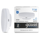 Лампа светодиодная Gauss 11Вт GX53 холодный свет 6500K таблетка