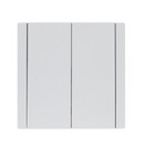 Выключатель двухклавишный Forte&Piano белый IP20 IEK_2