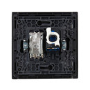 Розетка ТВ+RJ45 6Е Forte&Piano черная IP20 IEK_2