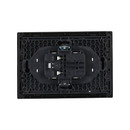 Розетка двухместная без заземления со шторками Forte&Piano черная IP20 IEK_2