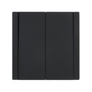 Выключатель двухклавишный с подсветкой Forte&Piano черный IP20 IEK_2