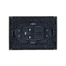 Розетка двухместная без заземления Forte&Piano сталь IP20 IEK_2