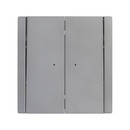 Выключатель двухклавишный с подсветкой Forte&Piano сталь IP20 IEK_2