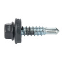 Саморез кровельный 5,5х25мм графит (RAL 7024) 250шт Daxmer