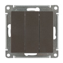 Механизм выключателя трехклавишный AtlasDesign мокко IP20 Systeme Electric_2