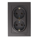 Розетка двухместная с заземлением AtlasDesign мокко IP20 Systeme Electric_2