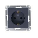 Механизм розетки с заземлением со шторками AtlasDesign грифель IP20 Systeme Electric