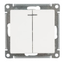 Механизм выключателя двухклавишный с подсветкой AtlasDesign лотос IP20 Systeme Electric