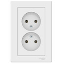 Розетка двухместная без заземления AtlasDesign лотос IP20 Systeme Electric