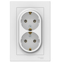 Розетка двухместная с заземлением AtlasDesign лотос IP20 Systeme Electric_2