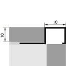Закладка торцевая для плитки 10 мм 2,7 м алюминий Русский Профиль
