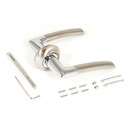 Ручка дверная никель матовый Аллюр