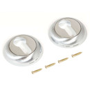 Накладка декоративная круглая под цилиндровый механизм хром матовый Аллюр