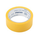 Лента малярная 38ммx25м Washi для точных краев желтая Hansa