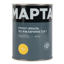 Грунт-эмаль по ржавчине 3в1 Марта желтая (RAL 1018) глянцевая 0,9кг_2