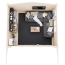 Дом садовый 17м² Комфорт брус 44мм_2