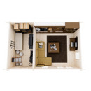 Дом садовый 21м² Комфорт с хозблоком брус 44мм_2