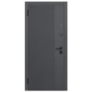 Дверь входная металлическая с зеркалом Ferroni Флорида эмалит черный кварц\эмалит белый 960мм левая_2