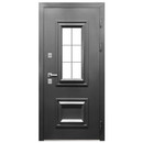 Дверь входная металлическая Ferroni Isoterma букле антрацит\эмалит белый 860мм левая_2