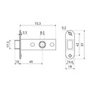 Защелка магнитная межкомнатная черная Аллюр