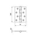 Петля универсальная матовый никель Palladium_2