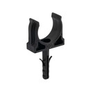 Крепеж-клипса для трубы 25мм с дюбелем черная 100шт TDM