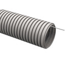 Труба гофрированная ПВХ 16мм с протяжкой серая 100м УралПак