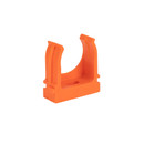 Крепеж-клипса для труб 25мм оранжевая 100шт УралПак