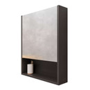 Зеркало шкаф Garda Izeo 60см черный шагрень_2