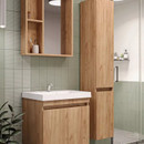 Тумба подвесная Garda Izeo 60см с раковиной Дакота 60см дуб золотой крафт