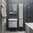 Шкаф пенал подвесной Garda Izeo 30см камень темный_2